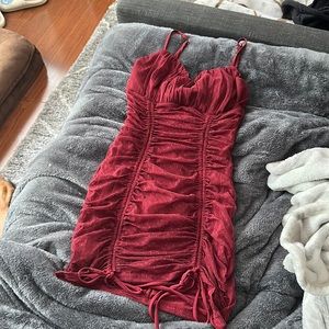maroon dress